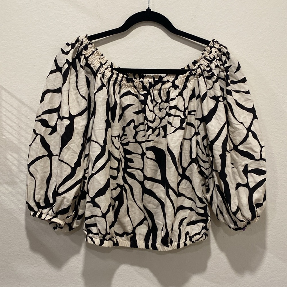 Rachel Zoe Linen Blend Off the Shoulder Top